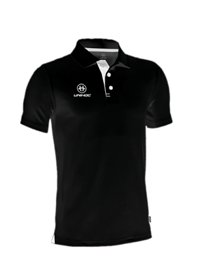 Poloshirt - Unihoc Piquet Technic - Unisex polo t-shirt i sort (Str. XS-XXXL)